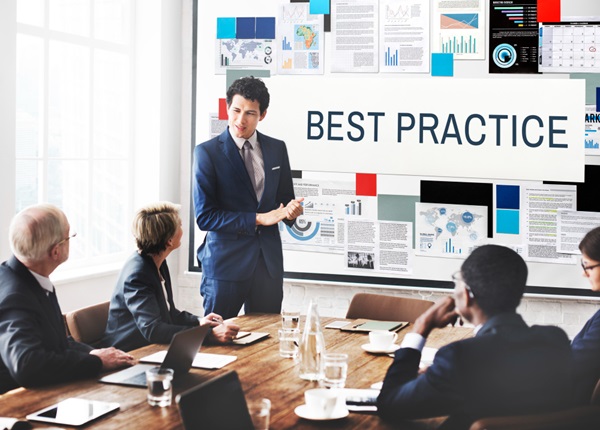 training and operational excellence - best practices written on a whiteboard