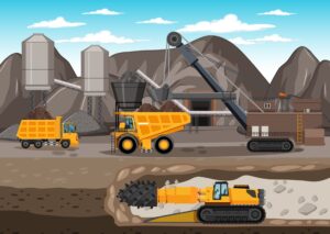 Mining operation cartoon